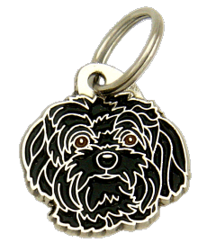 BOLONKA NOIR <br> (Médaille chien, gravure gratuite)